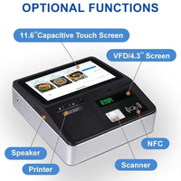Tableta POS con Sistema Android de Escritorio de 11.6 Pulgadas, Todo en Uno, Caja Registradora, Impresora, Escáner, Terminal, Sistemas de Punto de Venta para Minoristas