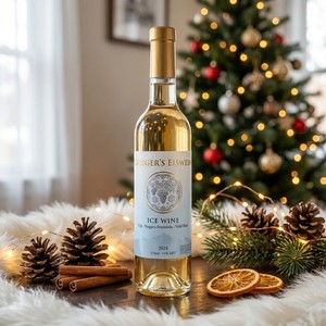 Etiquetas de Vino Helado Ecológicas y Reciclables Personalizadas de Primera Calidad, Papel Resistente al Agua con Estampado en Lámina y UV Localizado para Embalaje de Botellas de Regalo de Invierno - Product Image 5