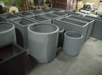Planteur de ciment en béton, grand pot de fleurs, moules en fibre de verre pour l'extérieur, décoration de maison, de jardin