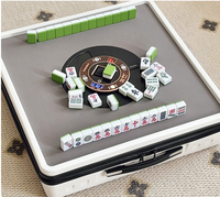 Mini table de mahjong portable entièrement automatique, machine à mahjong portative, machine à mahjong pour divertissement en plein air