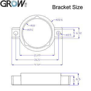 Support en plastique noir GROW, installation facile pour <span class=keywords><strong>scanner</strong></span> de codes-barres GM861S/GM861S-LED/GM910S - Product Image 4