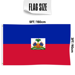 Wholesale Polyester Outdoor 3*5ft Haiti National <strong>Flag</strong> Country 150*90cm Haitian <strong>Flags</strong> for Festival Cheering - Product Image 5