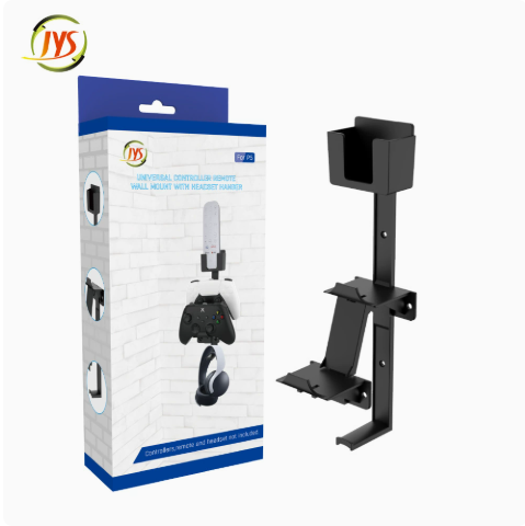 Universal Wall Mount Controllers & Headphones Hold, Durable ABS, Space-Saving for PS5, Xboxes, Switch & More JYS-P5125