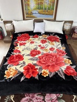 Haute qualité dubaï vison Raschel couverture en gros Double lit couvre hiver solide et motif de dessin animé King Size 4kg 8kg