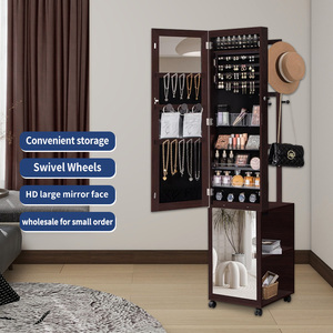 Mueble de Salón con <span class=keywords><strong>Espejo</strong></span> de <span class=keywords><strong>Cuerpo</strong></span> <span class=keywords><strong>Entero</strong></span>, Caja de Maquillaje, <span class=keywords><strong>Espejo</strong></span> de Joyería, Armario de Almacenamiento - Product Image 2