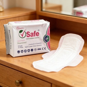 Article avec livraison gratuite, vente en gros Alibaba, marque privée, serviettes hygiéniques écologiques pour femmes, biodégradables, en coton biologique - Product Image 1
