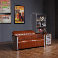 Aviation-Style Tomcat Fauteuil Ottoman Vintage En Cuir Véritable Cigar Club Salon Meubles pour Salon Rétro Aviator Chaise