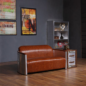 Sillón Tomcat de estilo Aviación, muebles de salón para <span class=keywords><strong>Club</strong></span> de cigarros de cuero genuino <span class=keywords><strong>Vintage</strong></span> otomano para sala de estar, silla de Aviador Retro - Product Image 4