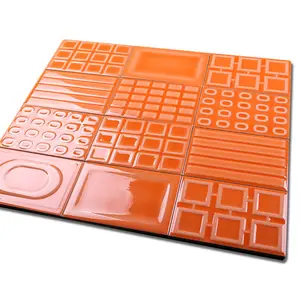 Cina foshan factory 12x18cm di piccole dimensioni prezzo economico colore arancione piastrelle per pavimenti smaltate e mosaico per piastrelle da parete