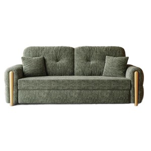 Multifunctional Sofa Bed With Folding Design Stone Slab <b>Coffee</b> <b>Table</b> Extendable Chenille Fabric For Small Living Rooms - Product Image 5
