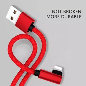 Trenzado tela Durable 2.4A rápido de carga tipo c 8pin cable de datos - Product Image 1