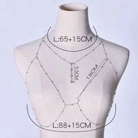 Chaîne de poitrine simple Rinhoo pour femme, collier de dos sexy en strass brillant, chaîne de taille, bijoux de corps assortis au bikini