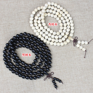 Wood <b>Beads</b> <b>Bracelet</b> 108 Round Black And White Prayer <b>Beads</b> For <b>Men</b> Women Jewelry Gift Spring 2024 - Product Image 3