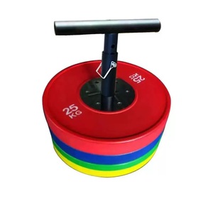 Poignée de kettlebell réglable, capacité 330 lbs, barre d'entraînement en acier au carbone avec broches de verrouillage pour plaques de poids de 50 mm - Product Image 2