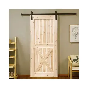 Dormitorio Diseños insonorizados de madera maciza Puertas corredizas interiores de Granero Herrajes para puertas correderas
