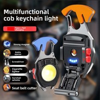 Mini lampe torche porte-clés multifonction en ABS, best-seller, étanche IP44, rechargeable, haute luminosité, ultra-légère pour le camping
