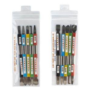 Weeks 5-Piece Metal Pry Bar Set Chisel End Anti-Slip <b>Grip</b> For <b>Mobile</b> <b>Phone</b> Computer Digital Device Disassembly Tools - Product Image 3