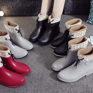 Stivali da pioggia invernali in pile stile Chelsea da donna TAIN02N per il freddo - Product Image 1