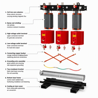 Transformateur de puissance triphasé sec SCB11-10 0,4 kV, entrée 10 kV, sortie 400 V, trois enroulements