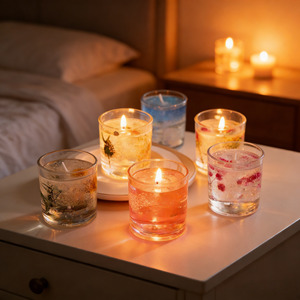 Boîte-cadeau <span class=keywords><strong>de</strong></span> luxe en gros <span class=keywords><strong>de</strong></span> bougies en gelée <span class=keywords><strong>de</strong></span> coquille avec fleurs séchées intégrées pour terrarium, décoration <span class=keywords><strong>de</strong></span> cabane forestière, cadeau d'invité, en vrac - Product Image 4