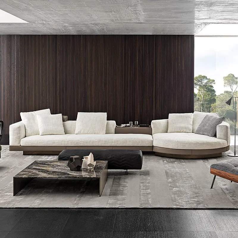Удобная ткань секционный диван мебель для гостиной дома u-образный итальянский минималистичный стиль мебель