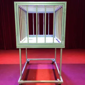 Professional Stage Performance Illusion equipment fire cage Magic Tricks for sale