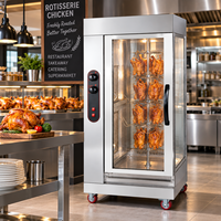 Machine à rôtir le poulet commerciale au gaz/électrique, four à rôtir le poulet pour restaurant, restauration, supermarché