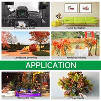 Assortiment de feuilles d'érable en soie, branche de feuille d'érable rouge artificielle en soie pour mariage et décoration intérieure
