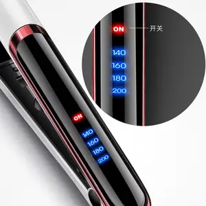 Professional Salon Flat Iron Negative Ionic Electric Splint Plate 2-in-1 Hair Straightener Curler Anti-Scald Features