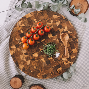 Premium Acacia Round <b>Shape</b> Modern Design Large Wood Chopping <b>Blocks</b> for Kitchen and Restaurant Use-for Cutting and Serving - Product Image 1