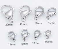 Acier inoxydable métal 18k plaqué or couleur homard fermoir accessoires bijoux bricolage mousqueton fermoir pour collier bracelet fermoir