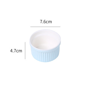 Soufflé en céramique Ramequins Bol de cuisson rond Bol de cuisson en céramique pour Pot Pie Creme Brulee Dessert - Product Image 4