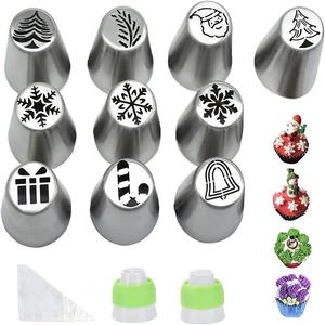 Giáng Sinh Halloween DIY Thép Không Gỉ Vòng Hoa Cupcake Cookie Bánh Nga Đóng Băng Đường Ống Nướng Bánh Vòi Phun - Product Image 3