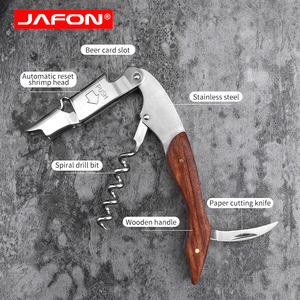 <span class=keywords><strong>Tire</strong></span>-<span class=keywords><strong>bouchon</strong></span> <span class=keywords><strong>professionnel</strong></span> pour serveurs, outils de bar, manche en bois, acier inoxydable, personnalisable, Jafon, double charnière - Product Image 5