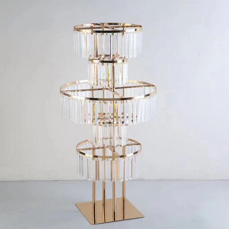 Oro 5 livelli-base quadrata, altezza 120 cm