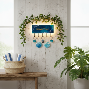 Home Decor Wooden LED <b>Custom</b> Logo <b>Key</b> Holder Eco-Friendly Waterproof Durable Customizable Keychain Home/Office Use Wedding Back - Product Image 3
