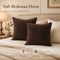 Housse de coussin de canapé pour salon, plusieurs tailles, couleur unie simple