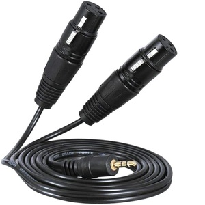 3.5mm <span class=keywords><strong>Mini</strong></span> Téléphone TRS Stéréo Téléphone <span class=keywords><strong>Jack</strong></span> Mâle À 2 <span class=keywords><strong>XLR</strong></span> Femelle Interconnexion Audio Microphone Câble - Product Image 2