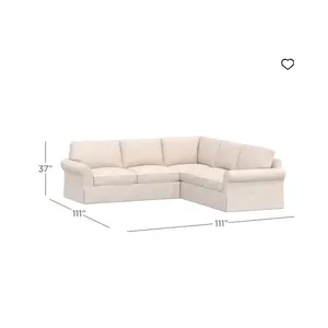 Supplier Home Furniture Roll Arm Upholstered Bumper Living Room Sofa Set China Fabric Customized Modern Corner Sofa