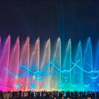 Fuente Musical de Gran Escala Personalizada, de Acero Inoxidable Baishui, Moderna, con Control Programable, para Exteriores, Ecológica, con Función de Baile