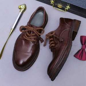 Chaussures Derby pour Hommes – Idéales Mariage, Bureau, Carrière – Polyvalentes, Bout Épais, Talon Renforcé, Lacets, Semelle Cousue Goodyear, Cuir Véritable, Semelle Intermédiaire en Peau de Cheval - Product Image 4
