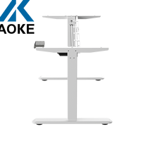 Mécanisme de levage de bureau électrique réglable à moteur unique OEM à bas prix, cadre de bureau anti-collision pour postes de travail assis-debout
