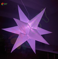 Ballon étoile suspendu gonflable Décoration de scène de fête portable Gonflable avec éclairage LED coloré