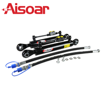 AiSoar G3/8 Vérin à piston robuste avec clapet anti-retour pour liaison supérieure, pression 160 bars, alésage 2 pouces, poussée 3,5 tonnes, force de traction 2,5 tonnes, 2 nouveaux tuyaux
