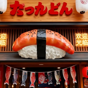 Sculpture de <span class=keywords><strong>sushi</strong></span> en résine extra-large, étanche, pour l'art culinaire, décoration artistique accrocheuse pour place commerciale - Product Image 3