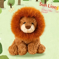 Peluche Lion Mignon de Dessin Animé, Rembourrage Coton et Plastique, Cadeau Confortable pour Enfants
