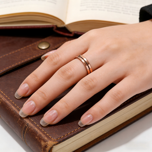 Original Reines Kupfer Fingerring Bio-Magnettherapie Zweischichtiger Gesundheitsschmuck für Frauen Männer Großhandel Anpassbarer Verstellbarer <span class=keywords><strong>Ring</strong></span> - Product Image 4