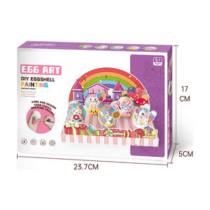 हस्तनिर्मित एगशेल पेंटिंग शिल्प खिलौना कार्टून यूनिकॉर्न अंडे के खिलौने शैक्षिक खिलौने - Product Image 4