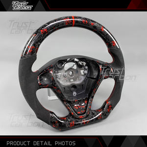 <span class=keywords><strong>Volante</strong></span> Deportivo Personalizado de Fibra de Carbono Forjado Rojo para <span class=keywords><strong>Ford</strong></span> <span class=keywords><strong>Fiesta</strong></span> 2009-2017 Focus RS MK7 Figo Ka Ecosport B-MAX ST Tourneo Transit - Product Image 3