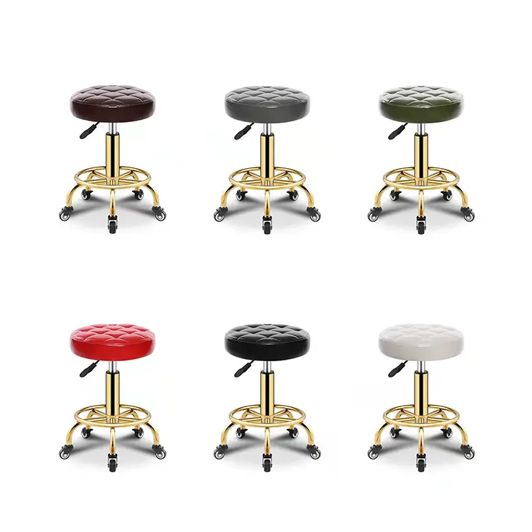 モダンな油圧調節可能で回転する理髪店の椅子可動式ビューティーサロンスツール
